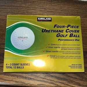 Rare 2017 Gold Box Costco Kirkland 4-piece Urethane cover golf balls performance